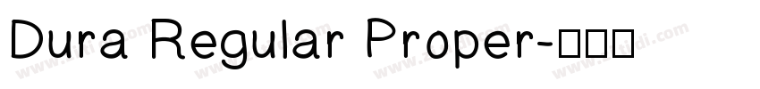 Dura Regular Proper字体转换